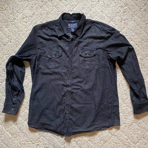 American Rag Black Utility Shirt, Size Large
